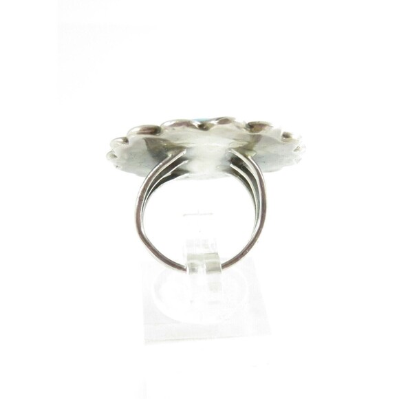 Old Pawn Pilot Mountain Turquoise Sterling Silver Ring Size 6.75 - Picture 5 of 9